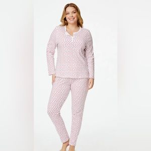 Roller Rabbit pink heart pajama bottoms